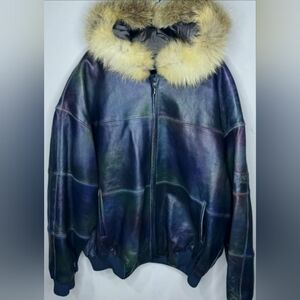 NewVintage Pelle Pelle Iridescent Genuine Coyote Fur Hood Limited Edition 1/40
